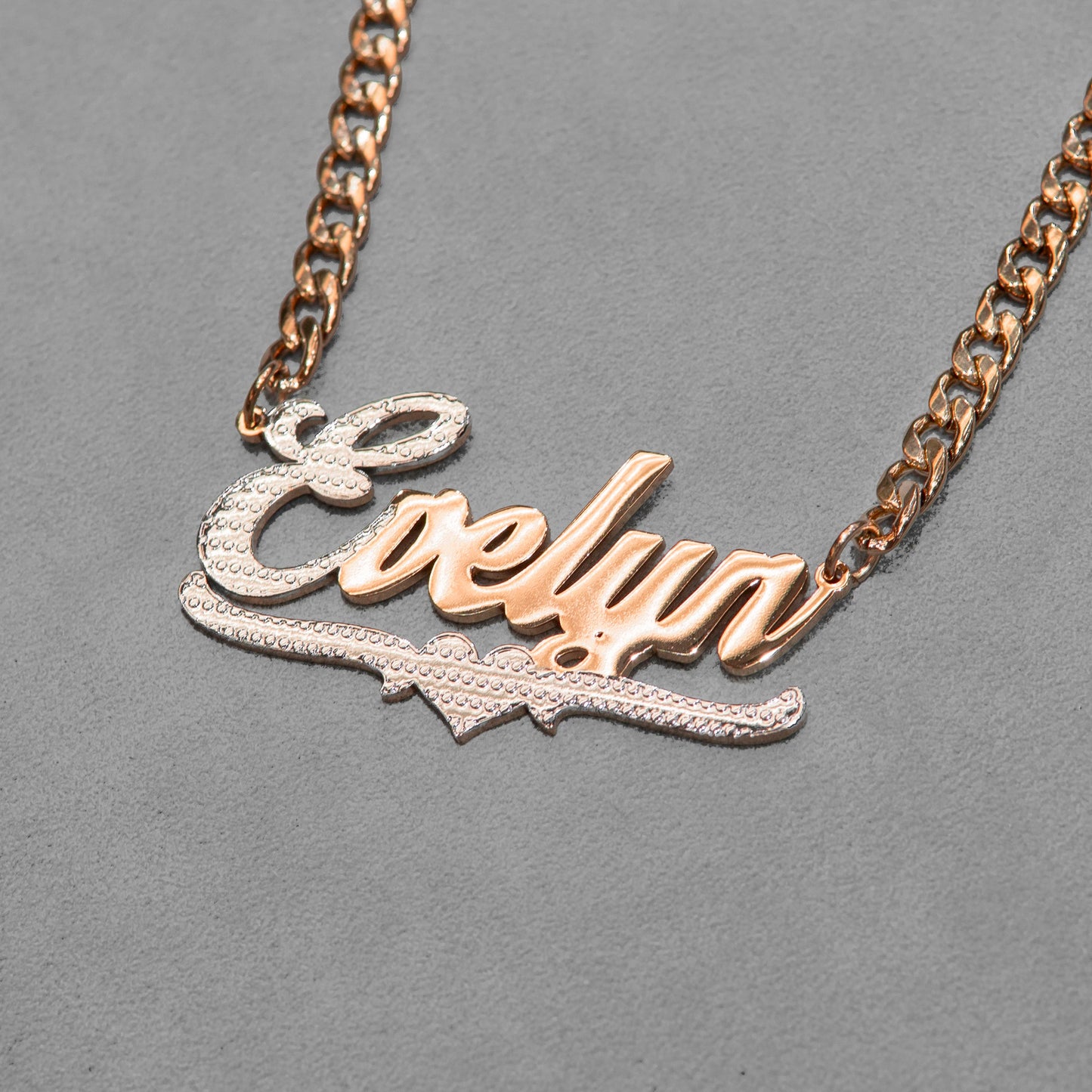 Women Jewelry - Rose Gold Name Necklace | Style # N19