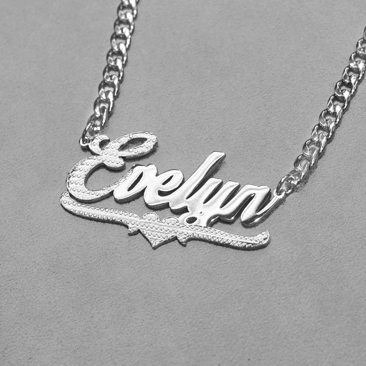 Women Jewelry - White Gold Name Necklace | Style # N19