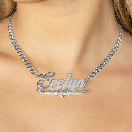 Women Jewelry - White Gold Name Necklace | Style # N19