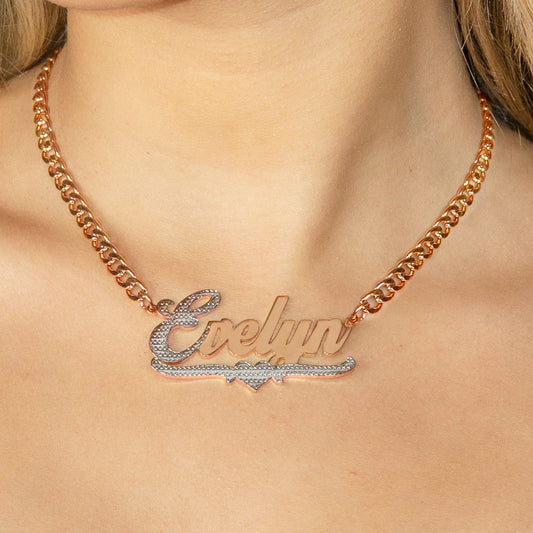 Women Jewelry - Rose Gold Name Necklace | Style # N19