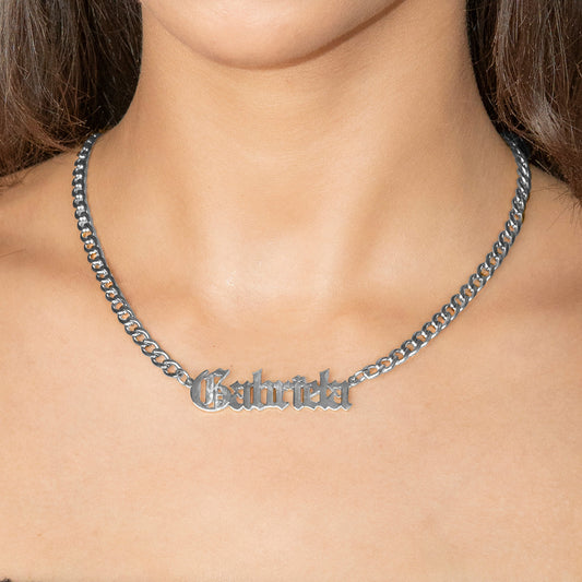 Women Jewelry - White Gold Name Necklace | Style # N02