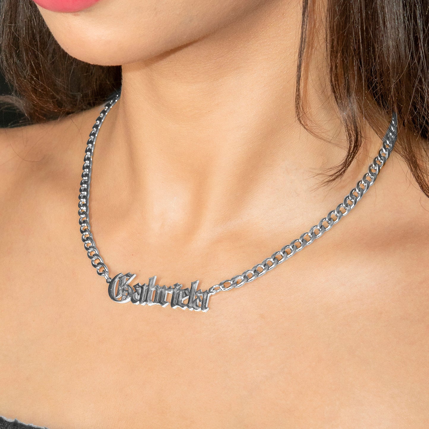 Women Jewelry - White Gold Name Necklace | Style # N02