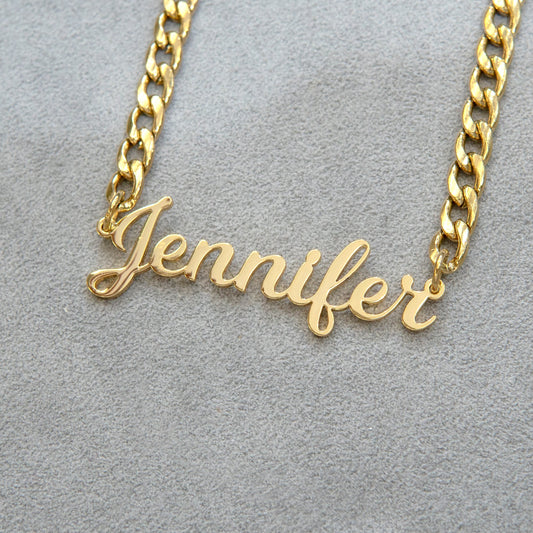 Women Jewelry - Gold Name Necklace | Style # N05