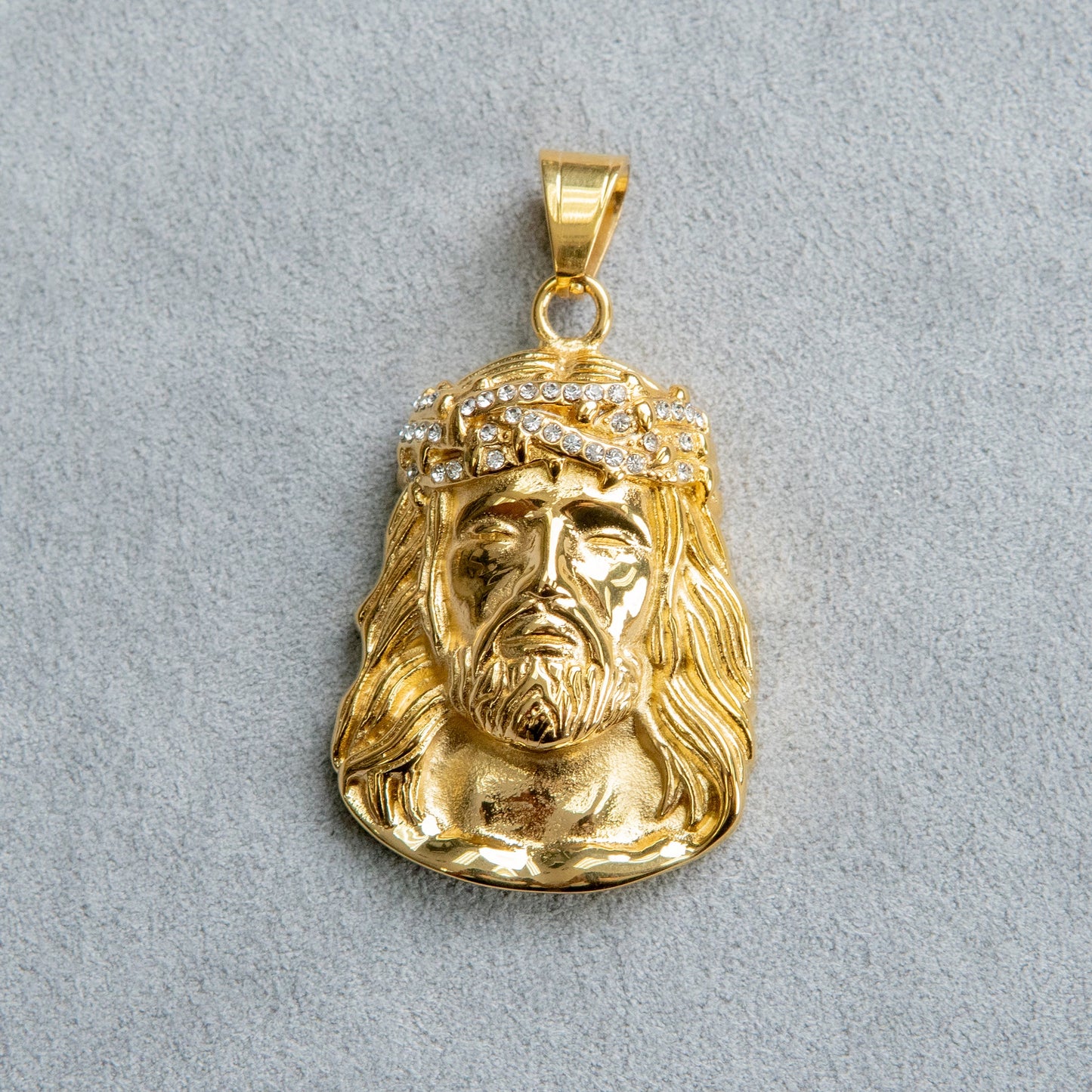 Mens Jewelry - 14K Gold Jesus Head Necklace | Appx. 23 Grams