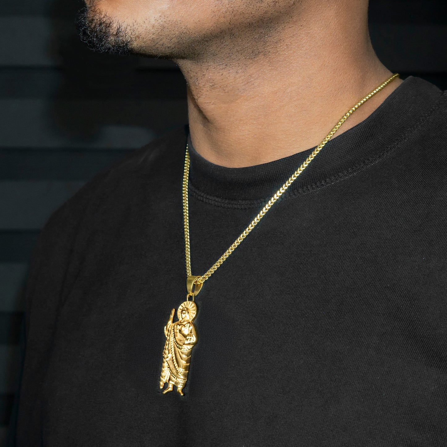 Mens Jewelry - 14K Gold Jesus Necklace | Appx. 22 Grams