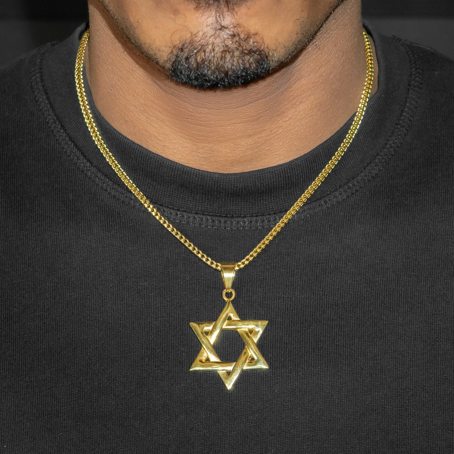 Mens Jewelry - 14K Gold Star of David Necklace | Appx. 12 Grams