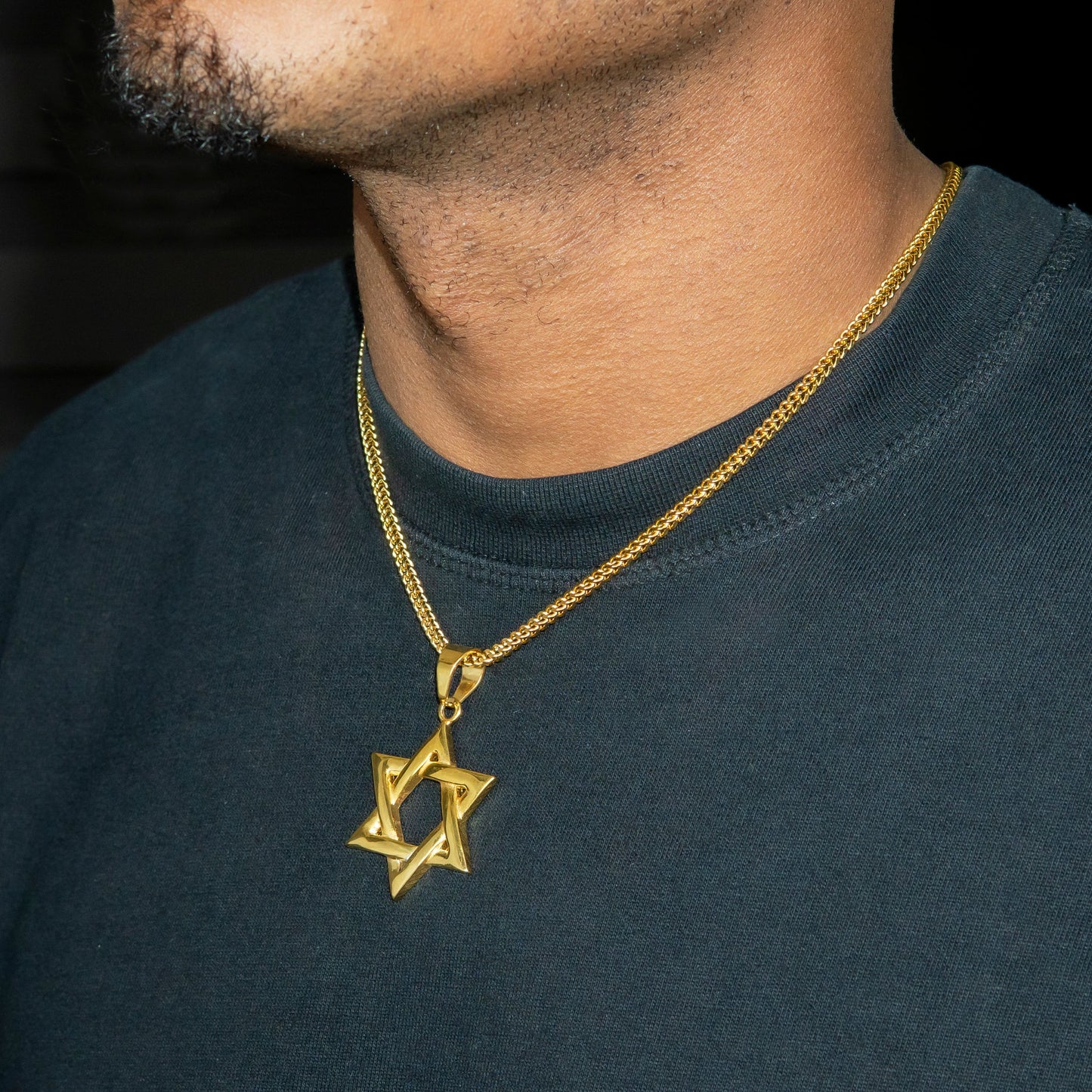 Mens Jewelry - 14K Gold Star of David Necklace | Appx. 12 Grams