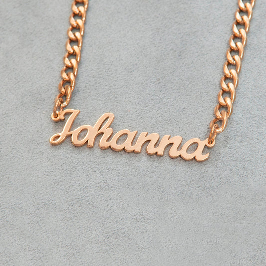 Women Jewelry - Rose Gold Name Necklace | Style # N01