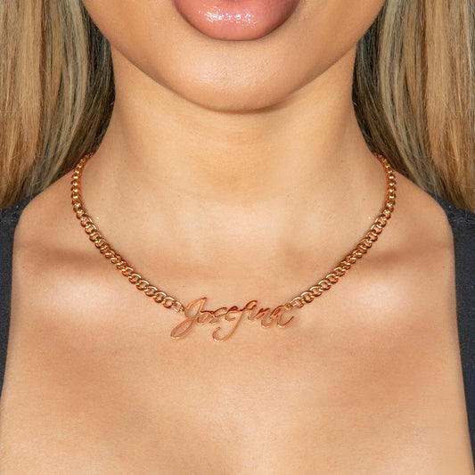 Women Jewelry - Rose Gold Name Necklace | Style # N25