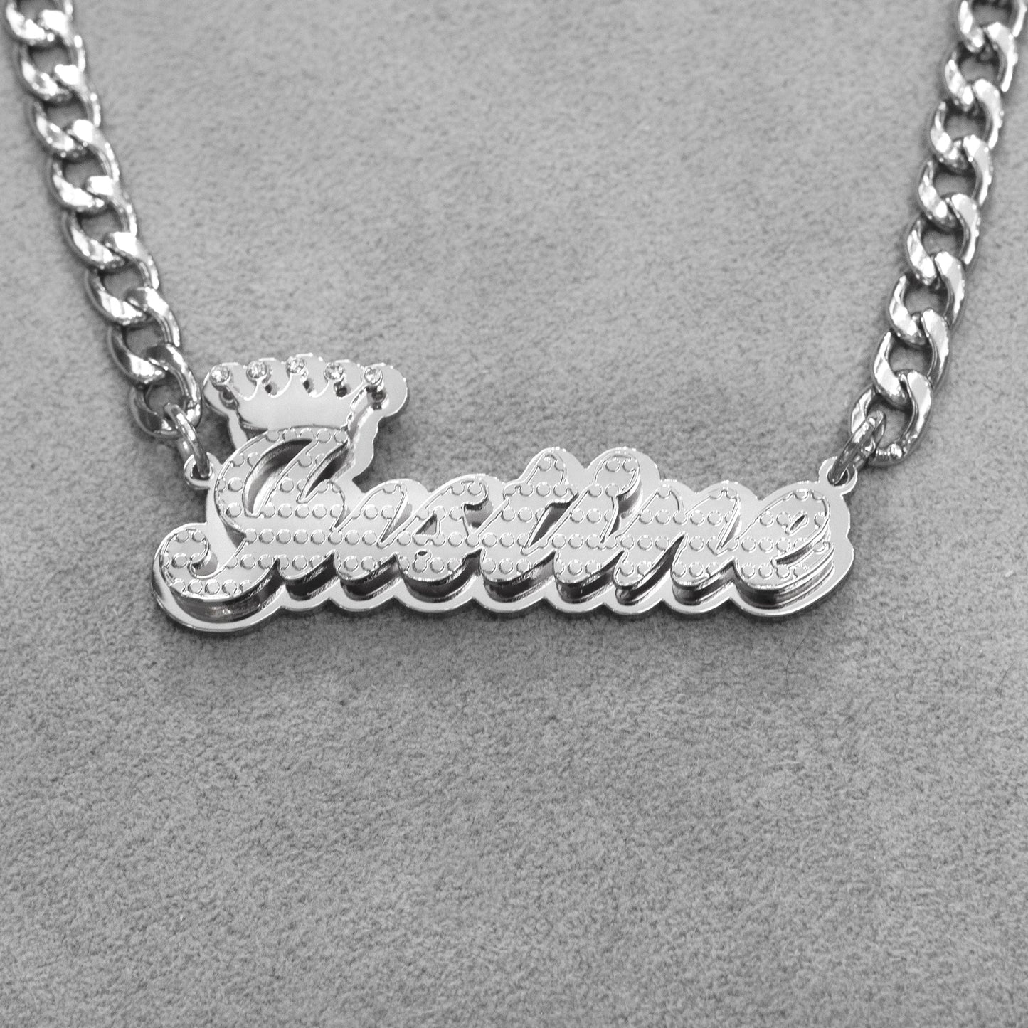 Women Jewelry - White Gold Name Necklace | Style # N34