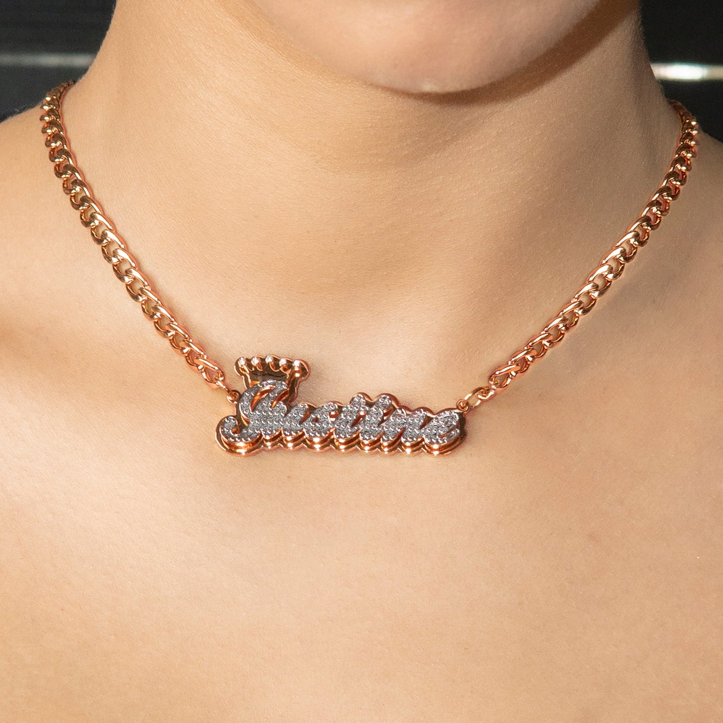 Women Jewelry - Rose Gold Name Necklace | Style # N34