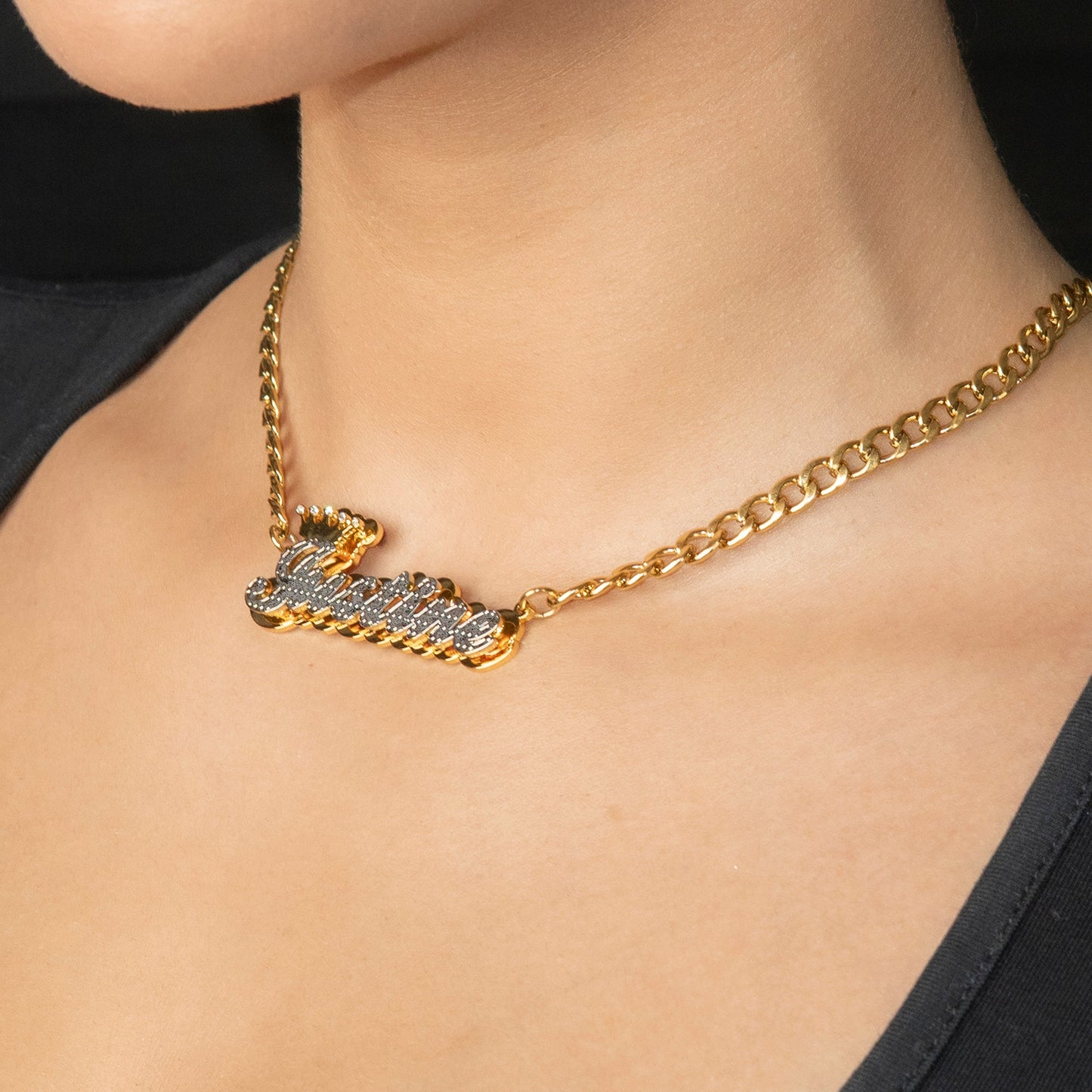 Women Jewelry - Gold Name Necklace | Style # N34