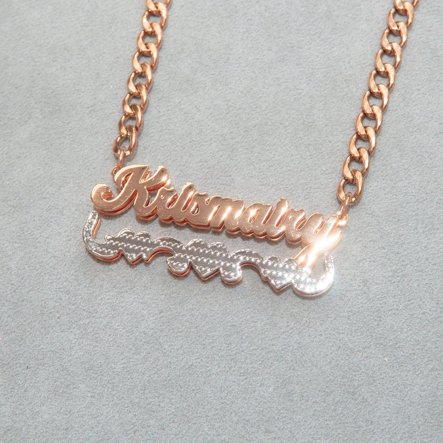 Women Jewelry - Rose Gold Name Necklace | Style # N11
