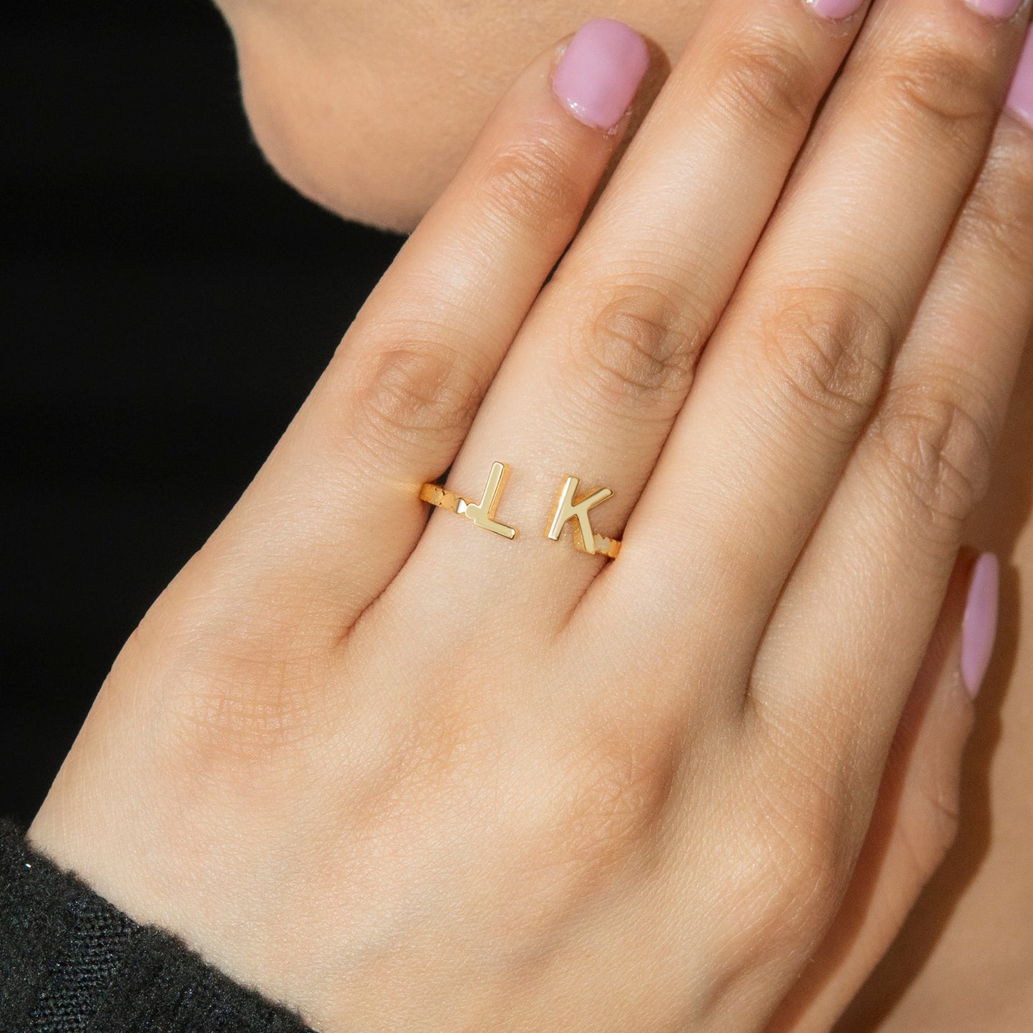 Women Jewelry - Gold Initial Ring | Style # R27