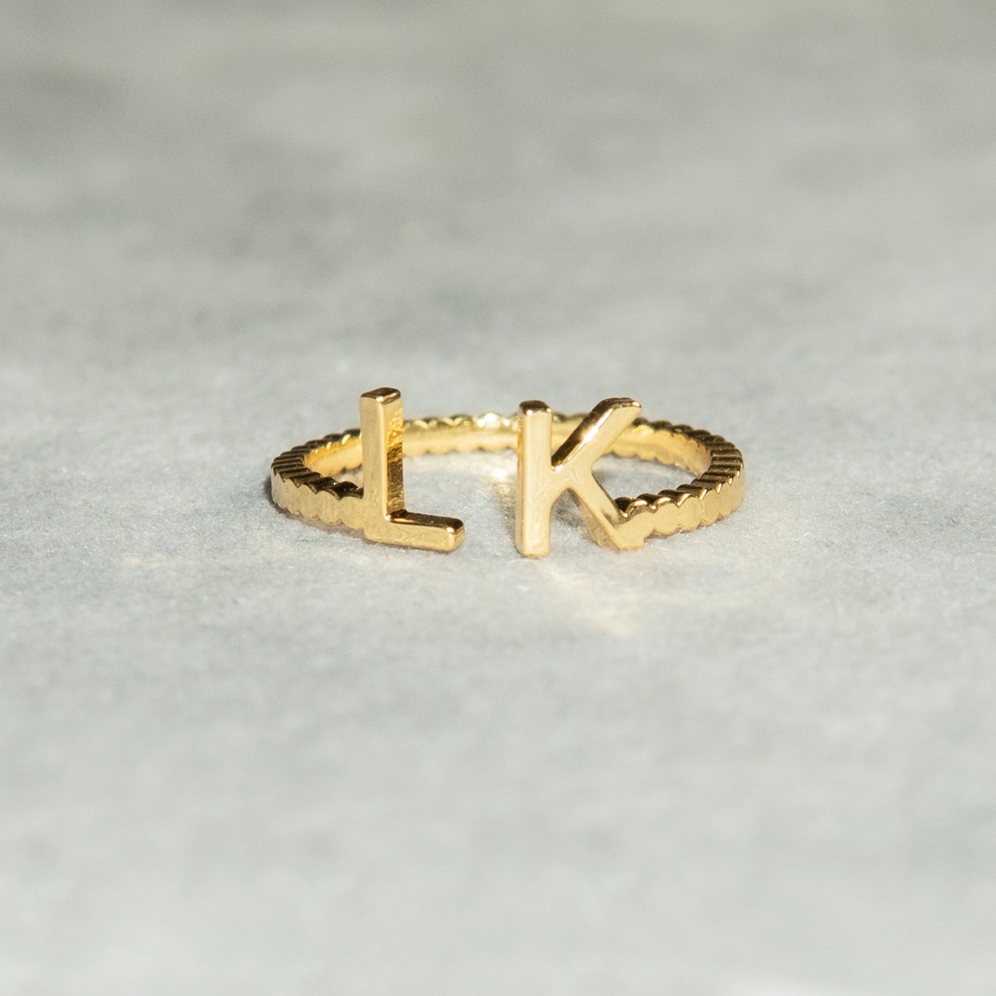 Women Jewelry - Gold Initial Ring | Style # R27