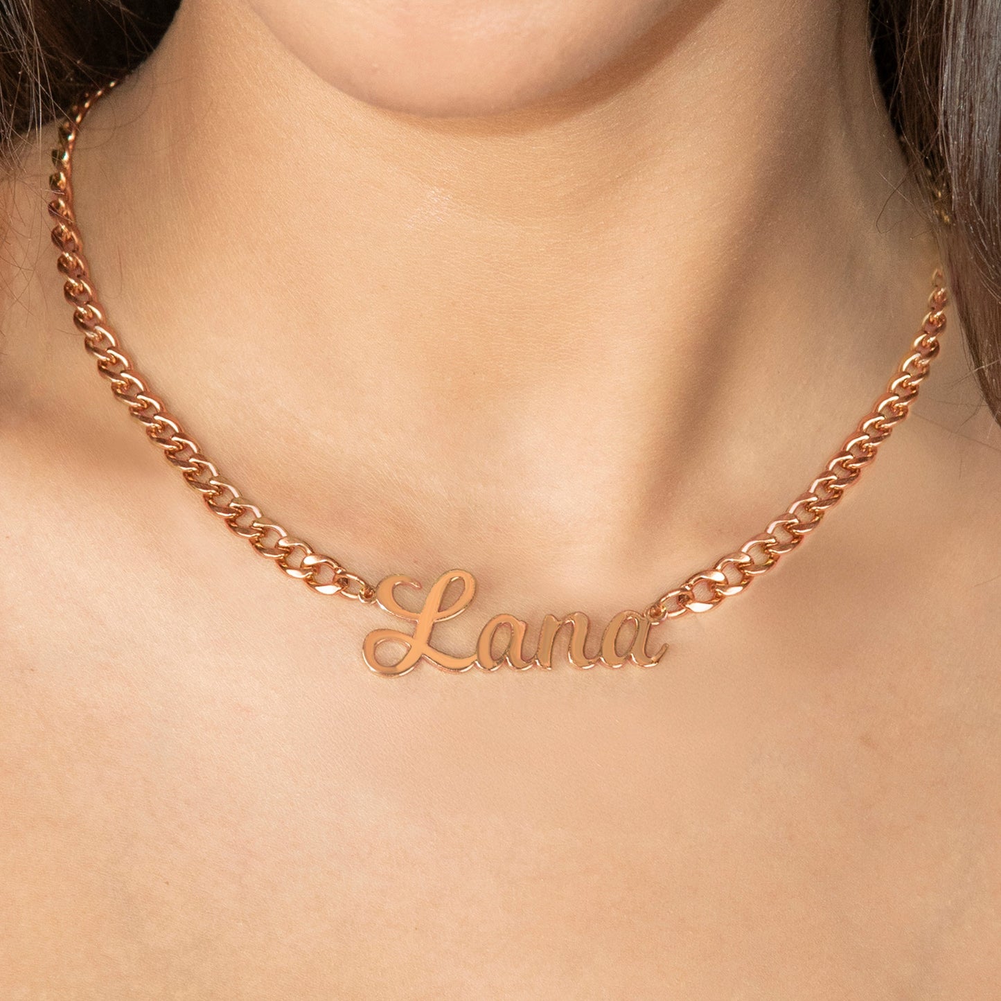 Women Jewelry - Rose Gold Name Necklace | Style # N04