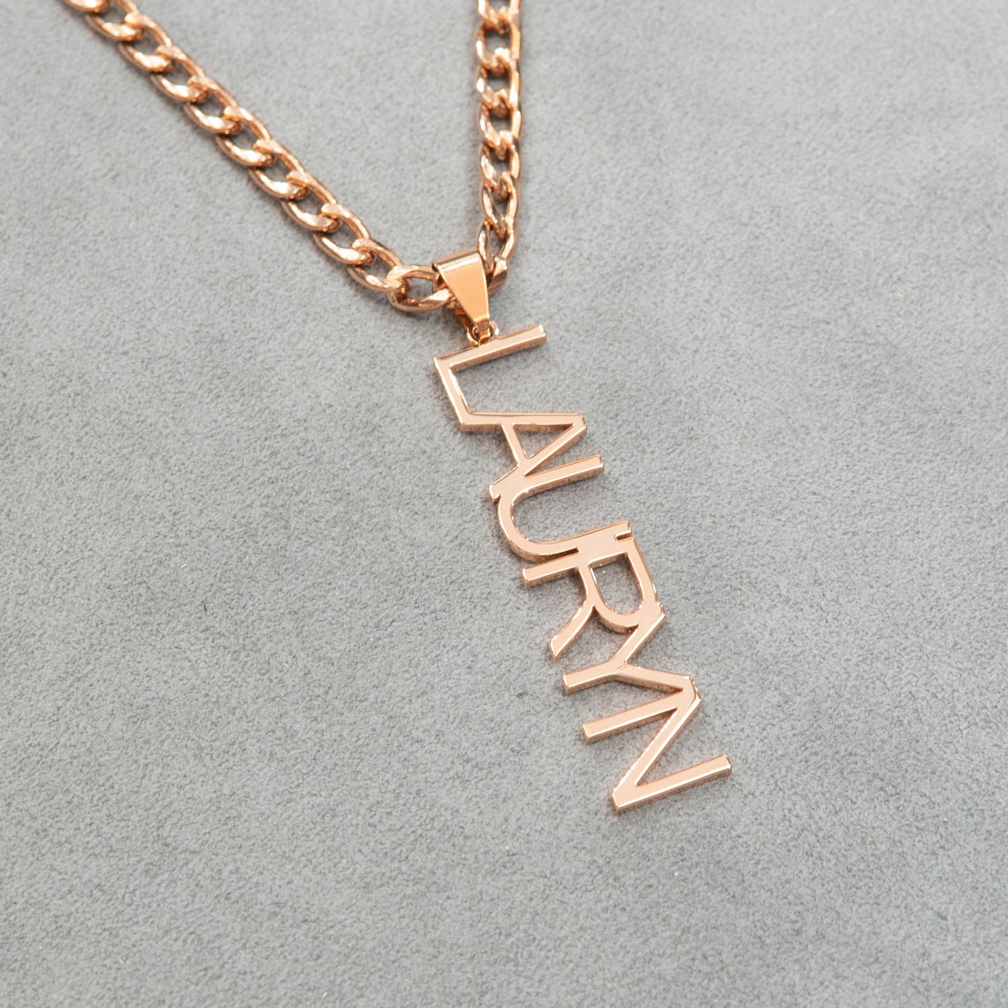 Women Jewelry - Rose Gold Name Necklace | Style # N12
