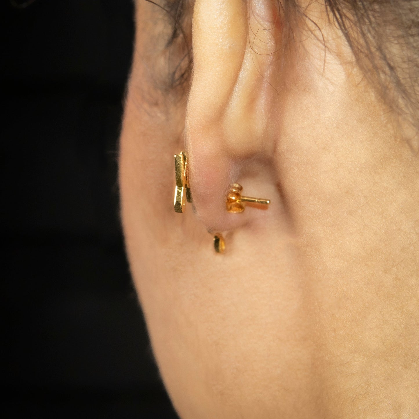 Women Jewelry - 14K Gold Name Plate Earrings | Style # E10