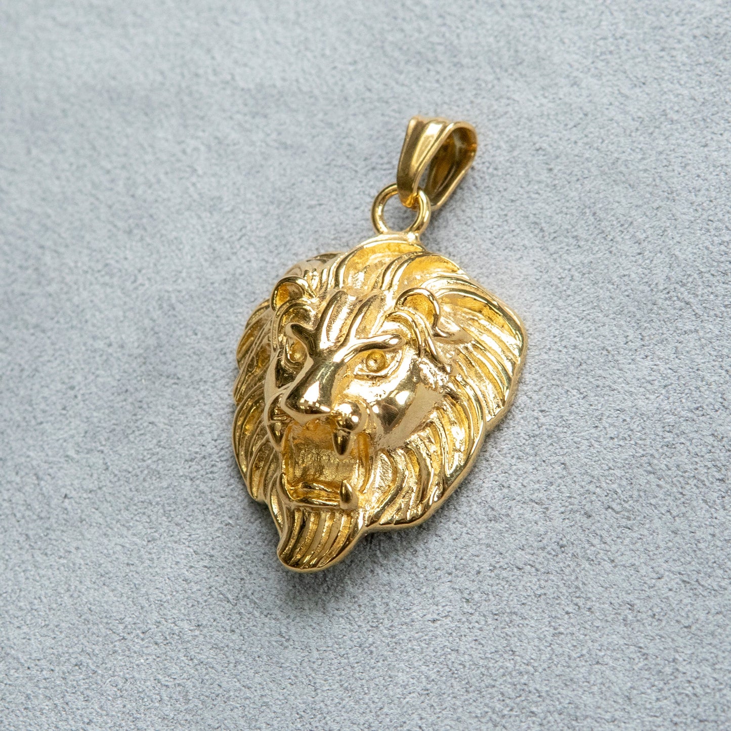 Mens Jewelry - 14K Gold Lion Head Necklace | Appx. 17 Grams