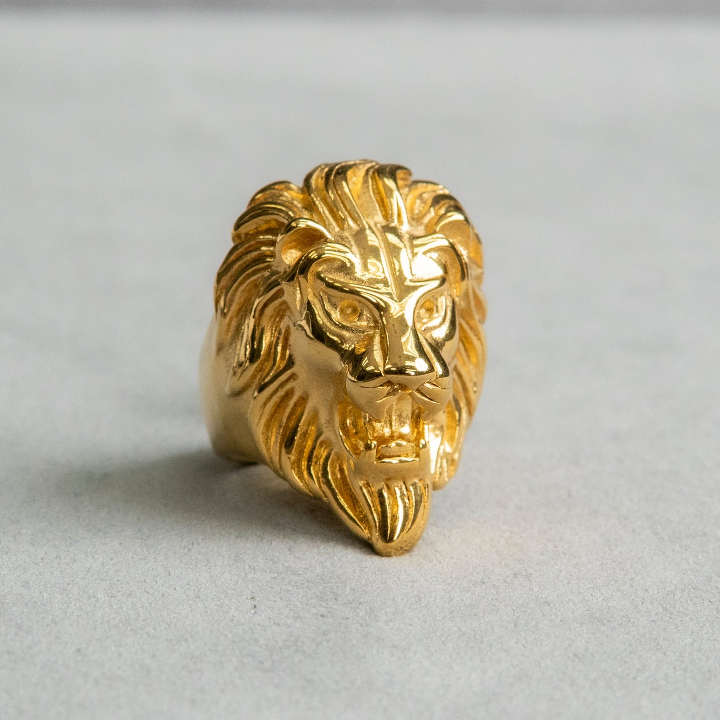 Mens Jewelry - Lion Head Gold Pinky Ring | 30 Grams