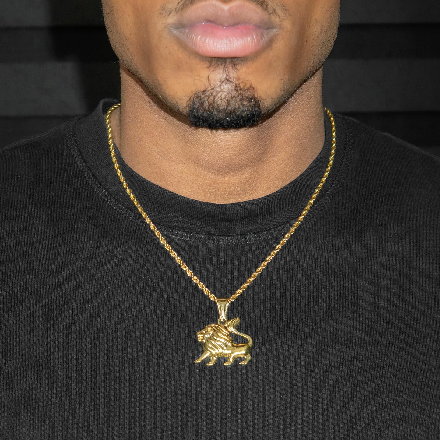 Mens Jewelry - 14K Gold Lion Necklace | Appx. 8.4 Grams