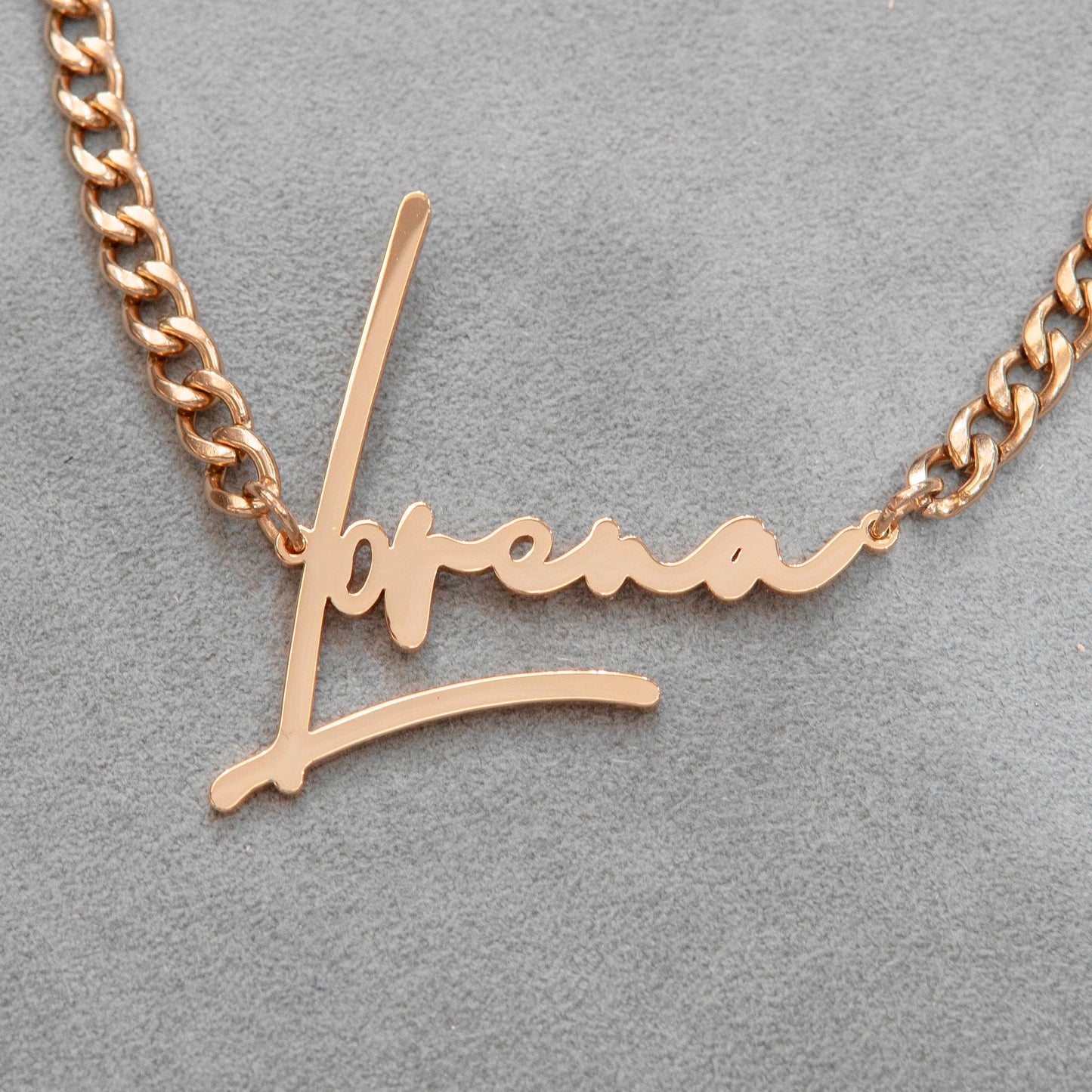 Women Jewelry - Rose Gold Name Necklace | Style # N30