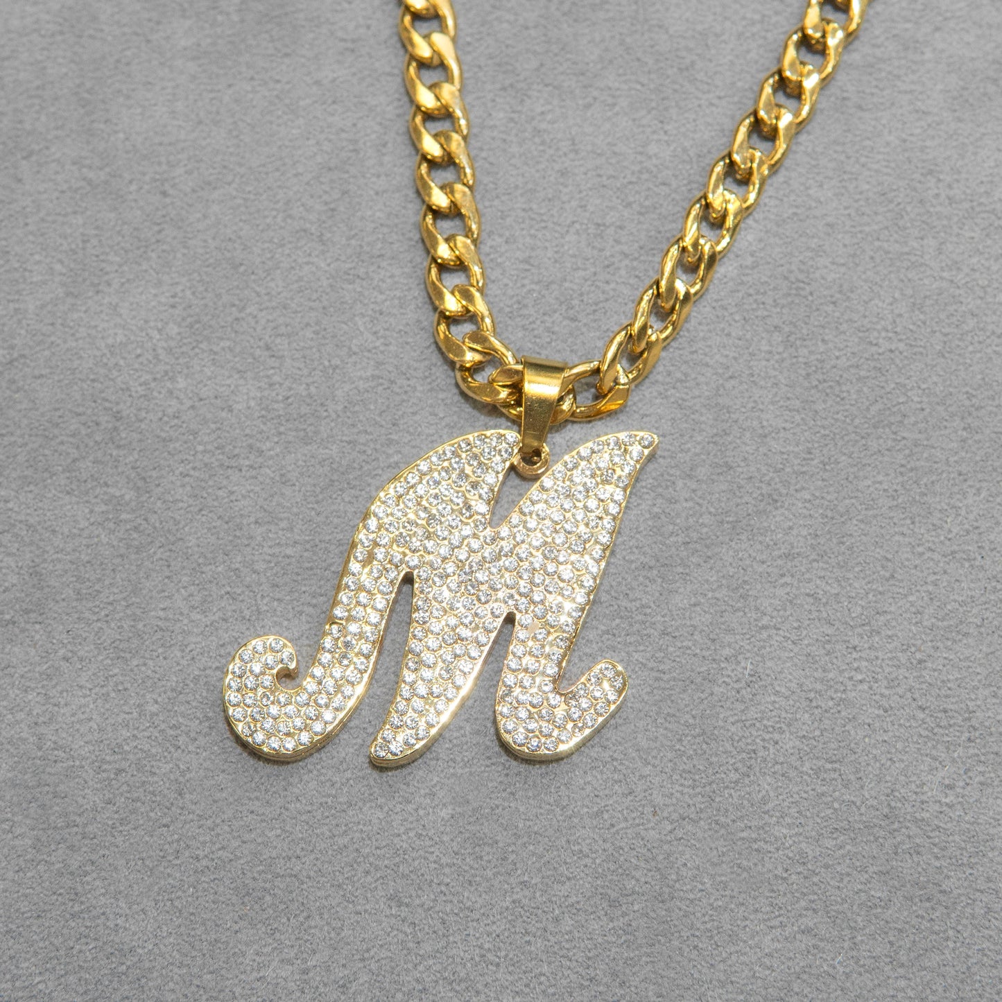 Women Jewelry - Initial Iced Out VVS Necklace | Style # 48
