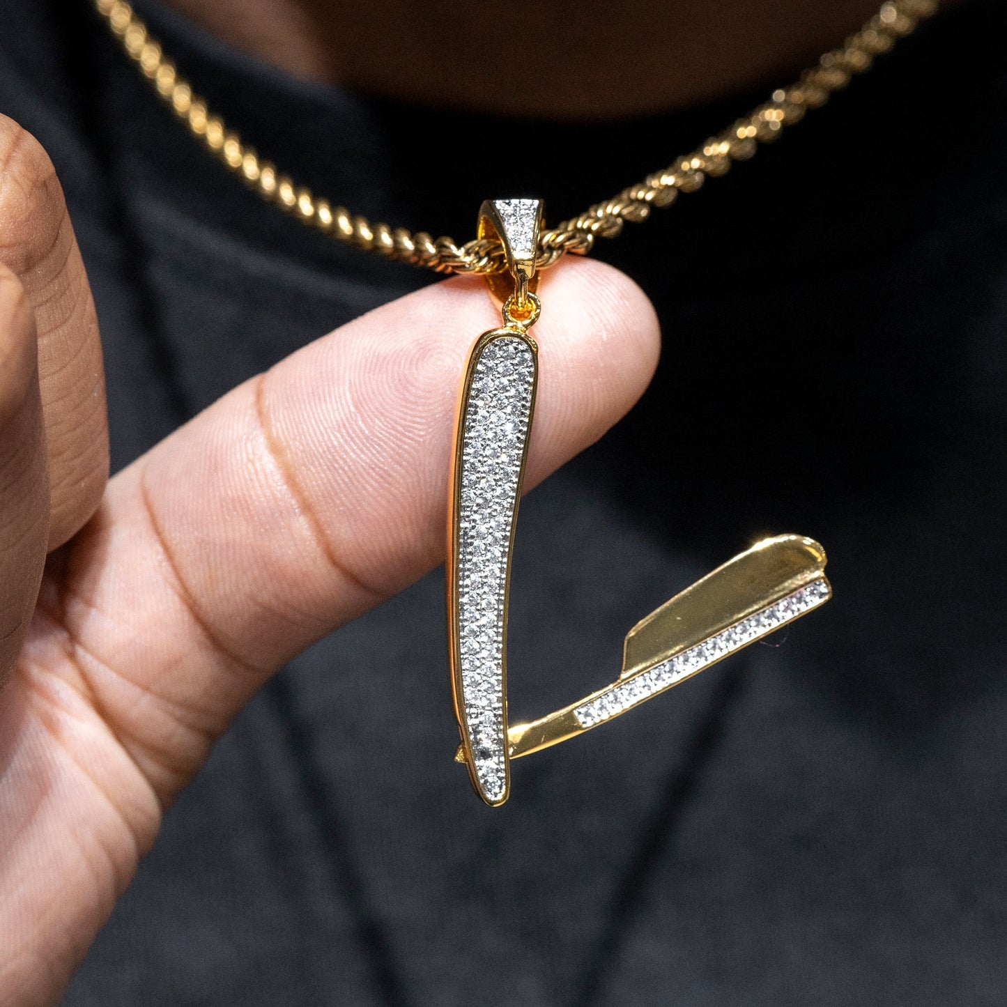Mens Jewelry - Iced Out VVS Blade Pendant | 6 Grams