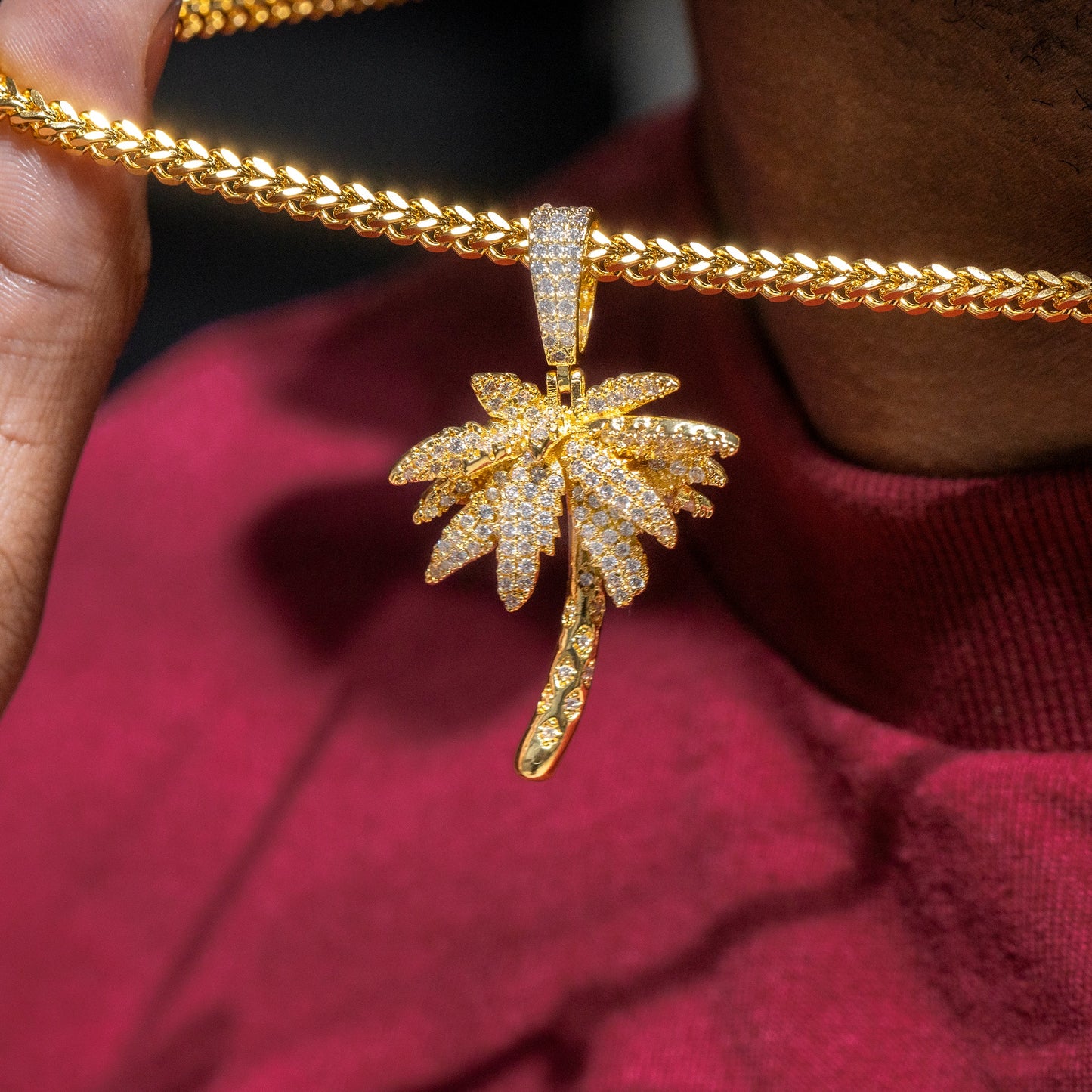 Mens Jewelry - Iced Out VVS Palm Tree Pendant | 10 Grams