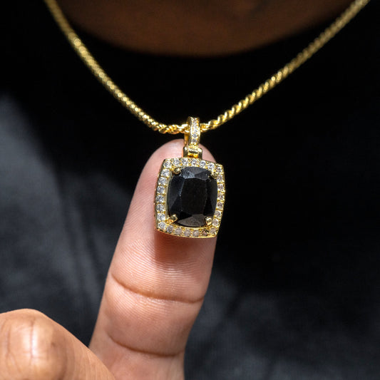 Mens Jewelry - Iced Out VVS Onyx Pendant | 5 Grams