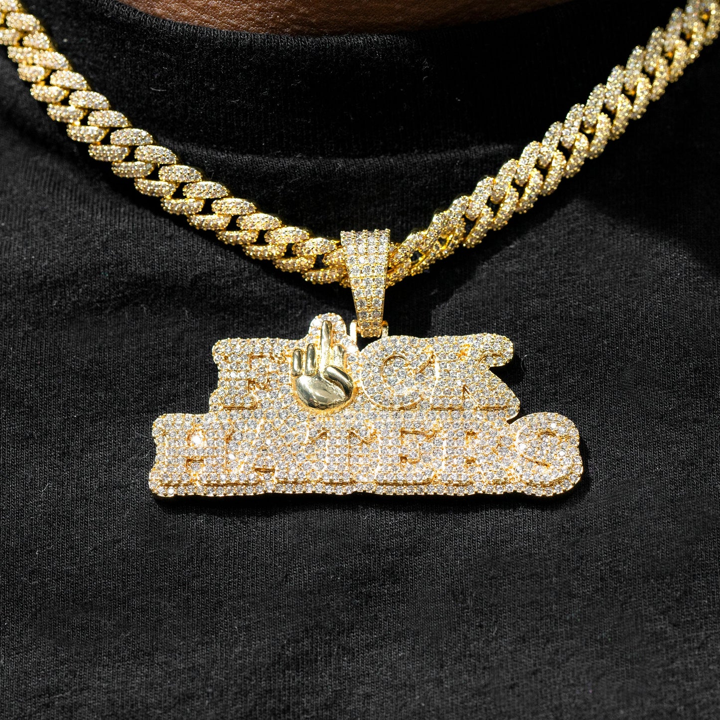 Mens Jewelry - Iced Out VVS Haters Pendant | 18.6 Grams