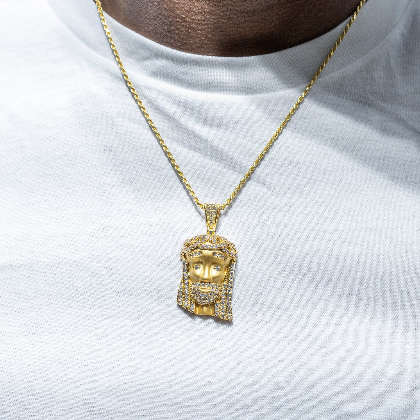 Mens Jewelry - Iced Out VVS Jesus Head Pendant | 10.8 Grams
