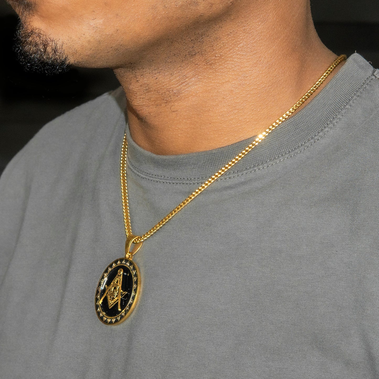 Mens Jewelry - 14K Gold Mason Necklace | Appx. 17 Grams