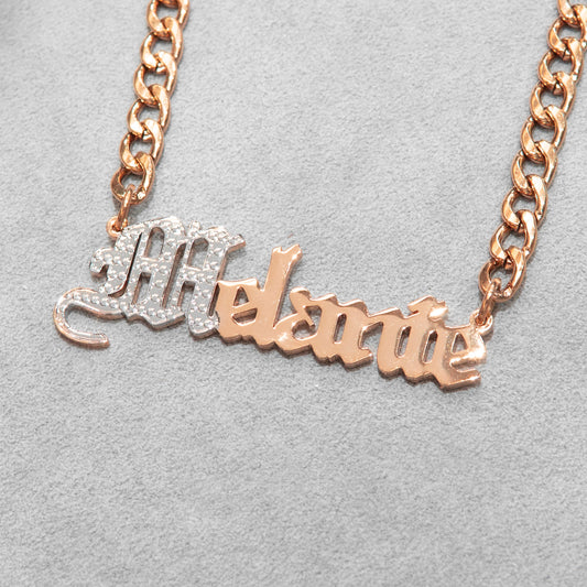 Women Jewelry - Rose Gold Name Necklace | Style # N09