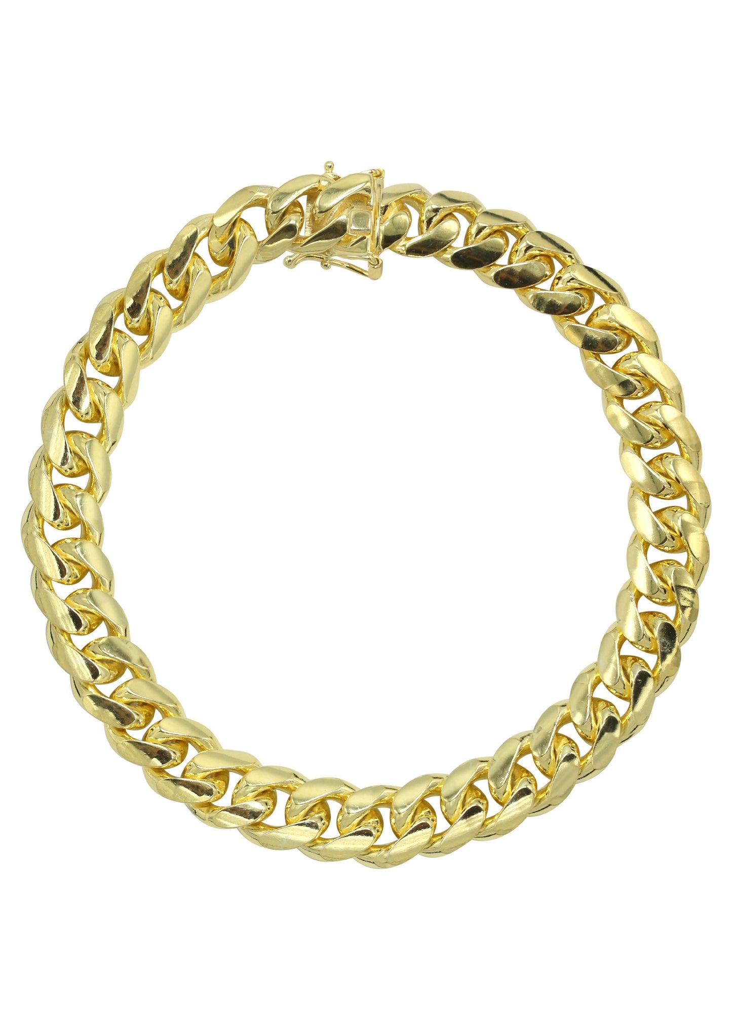 Gold Jewelry -  Mens 14K Gold Solid Miami Cuban Link Bracelet | 6MM