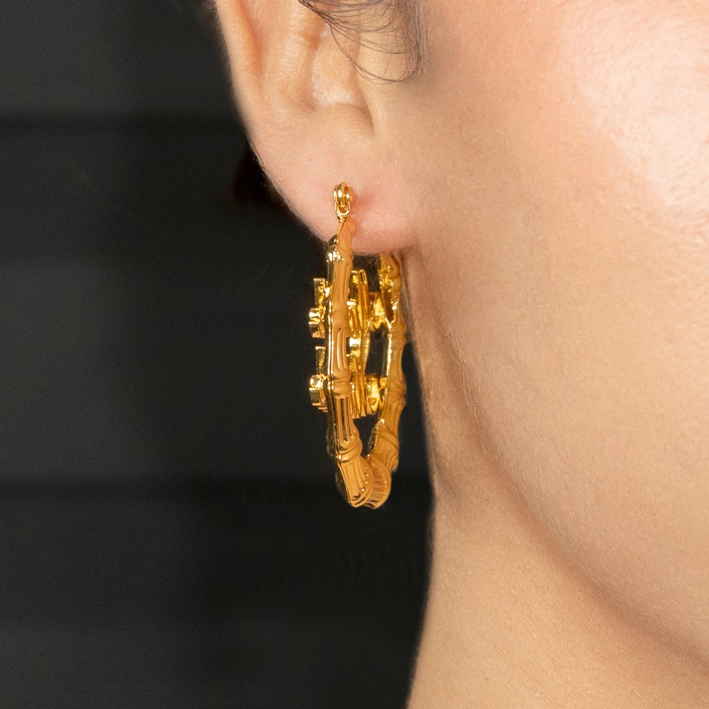 Women Jewelry - 14K Gold Hoop Earrings | Style # E09