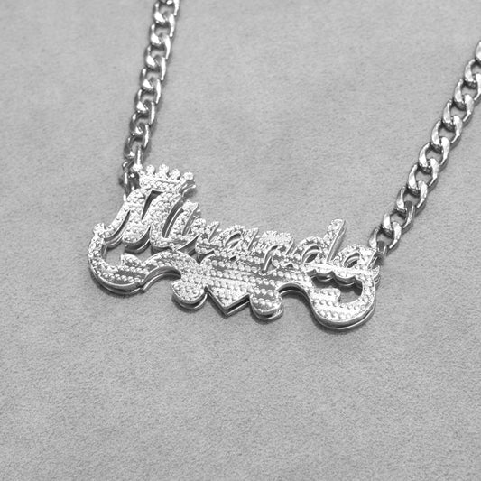 Women Jewelry - White Gold Name Necklace | Style # N46