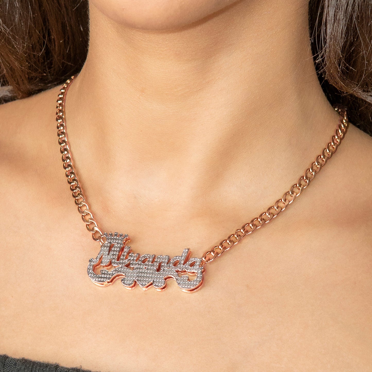 Women Jewelry - Rose Gold Name Necklace | Style # N46