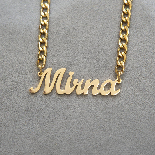 Women Jewelry - Gold Name Necklace | Style # N06