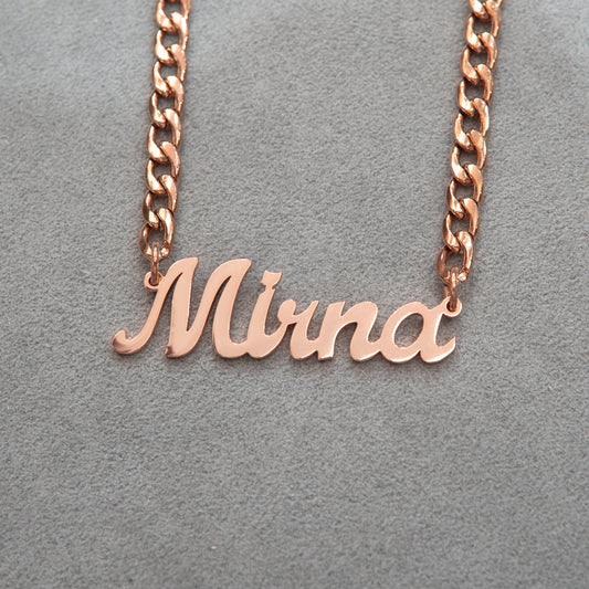 Women Jewelry - Rose Gold Name Necklace | Style # N06