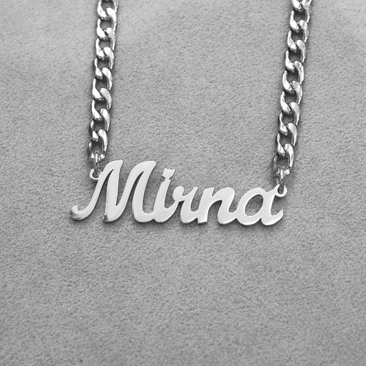 Women Jewelry - White Gold Name Necklace | Style # N06