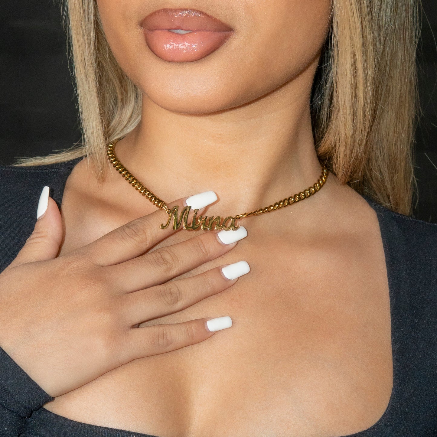 Women Jewelry - Gold Name Necklace | Style # N06