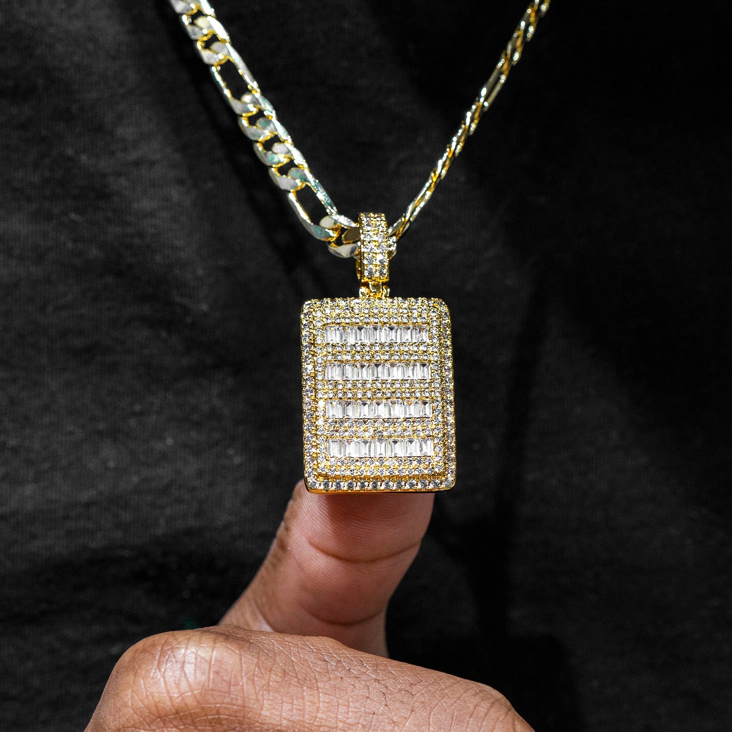 Mens Jewelry -  Gold Iced Out VVS Necklace | Appx. 18 Grams