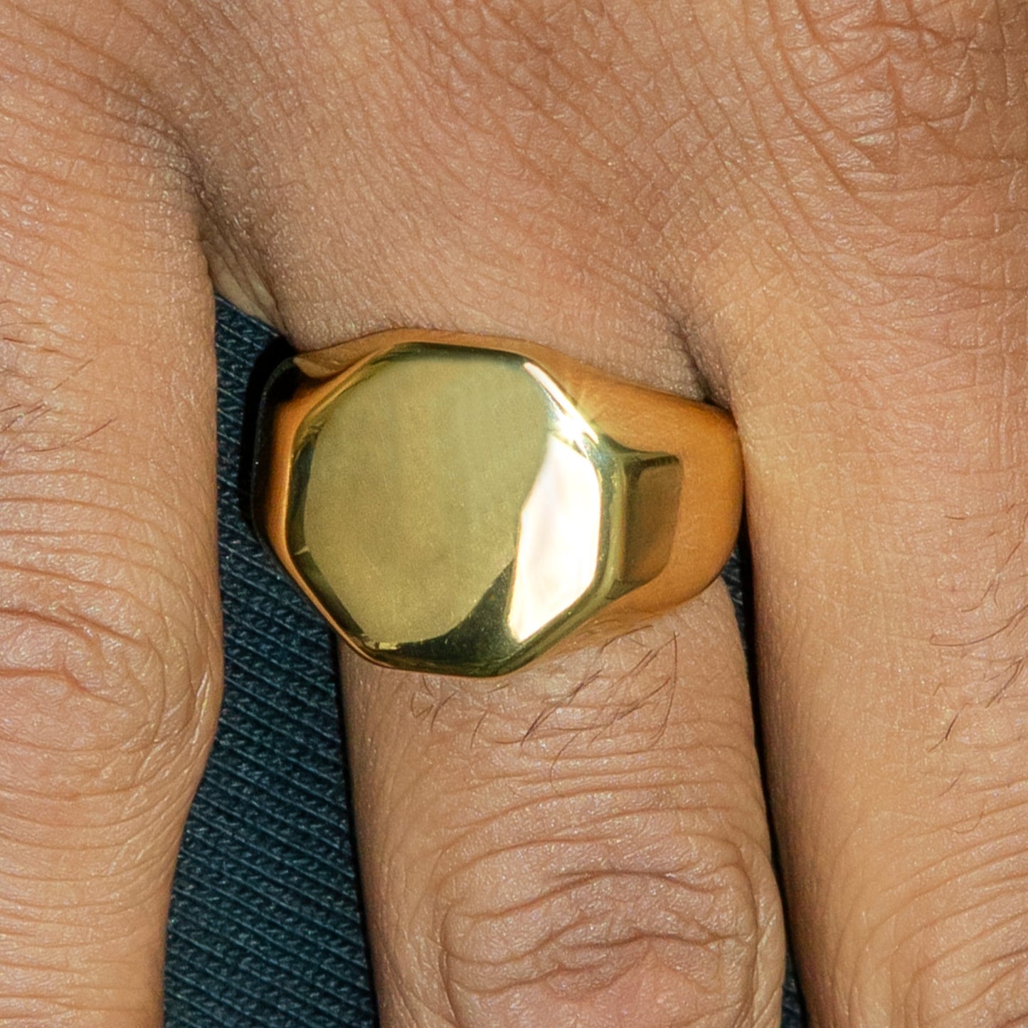 Mens Jewelry - Signet Gold Pinky Ring | 12 Grams