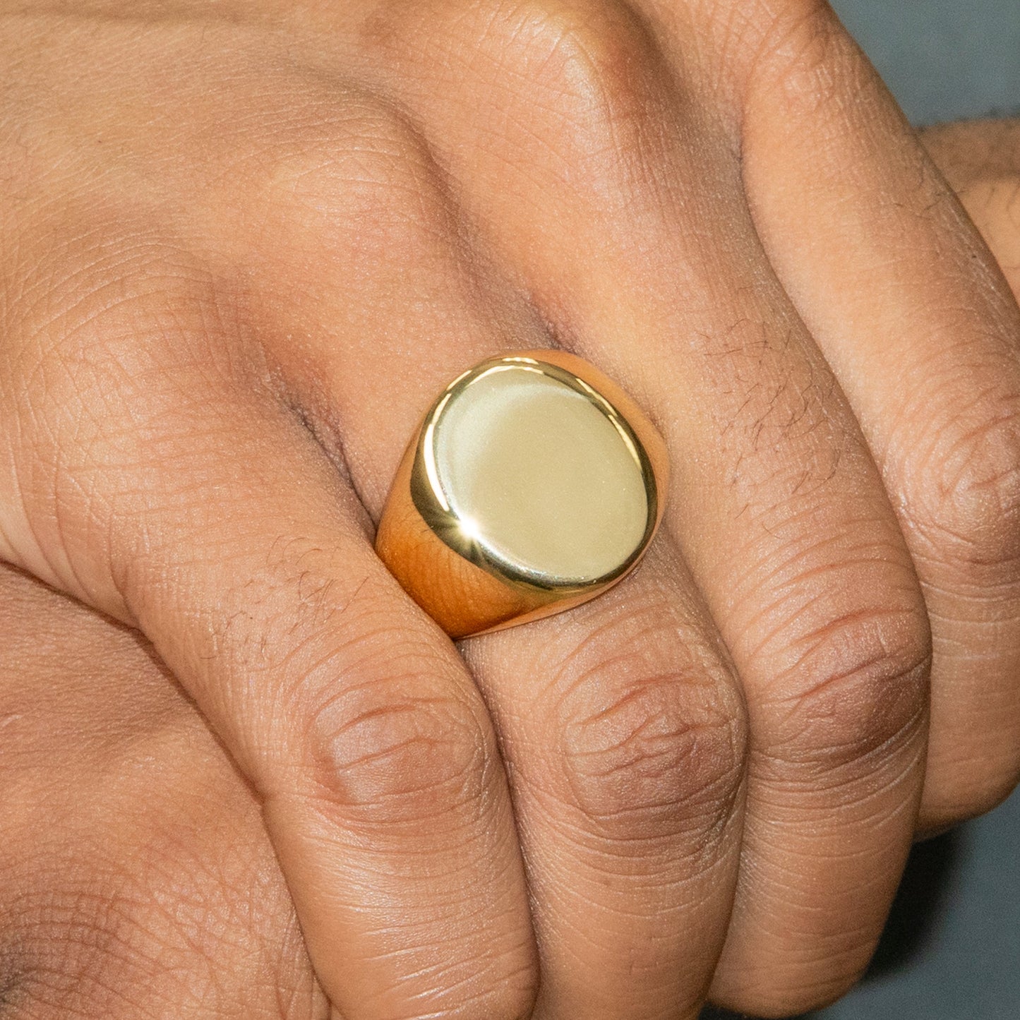 Mens Jewelry - Signet Gold Pinky Ring | 36 Grams
