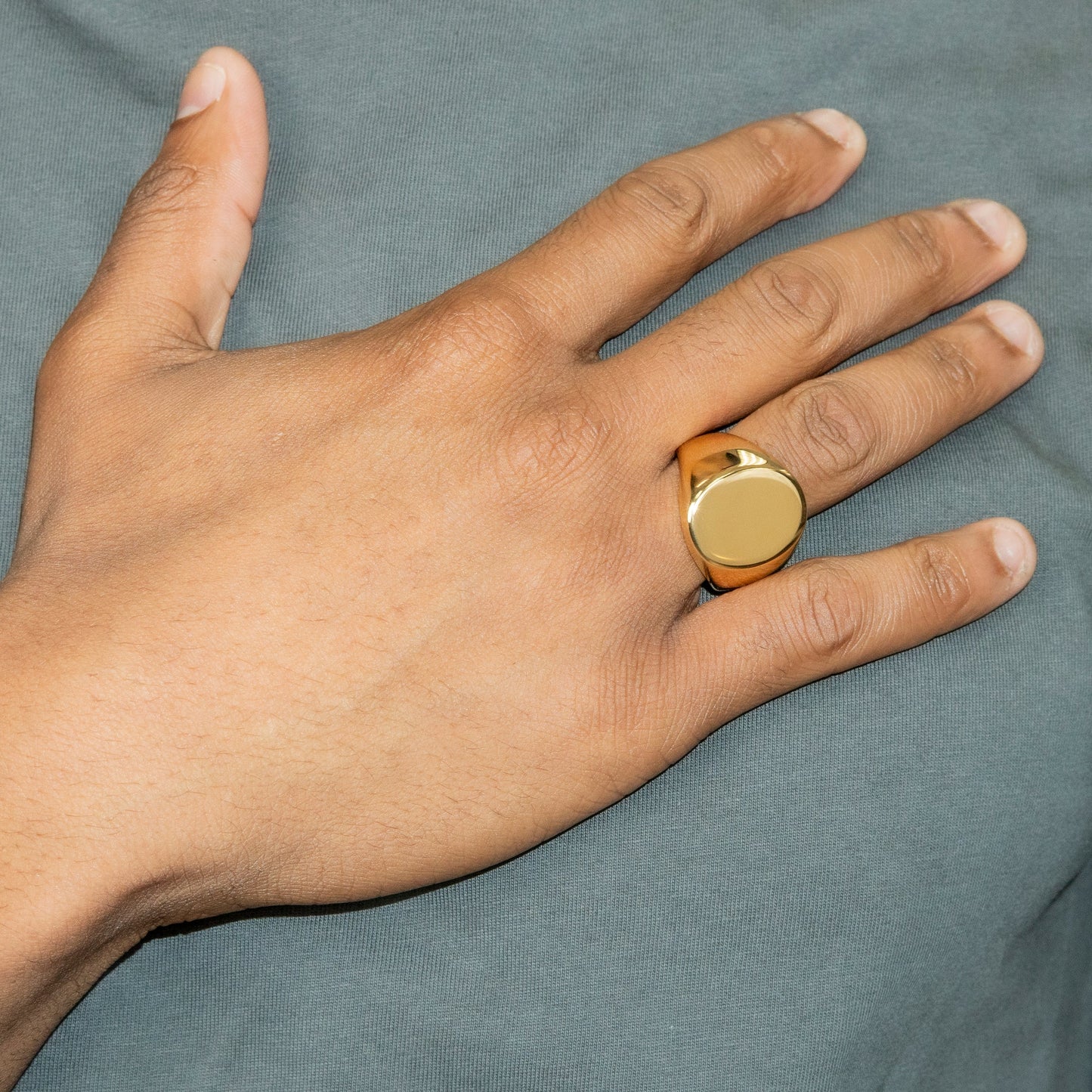 Mens Jewelry - Signet Gold Pinky Ring | 36 Grams