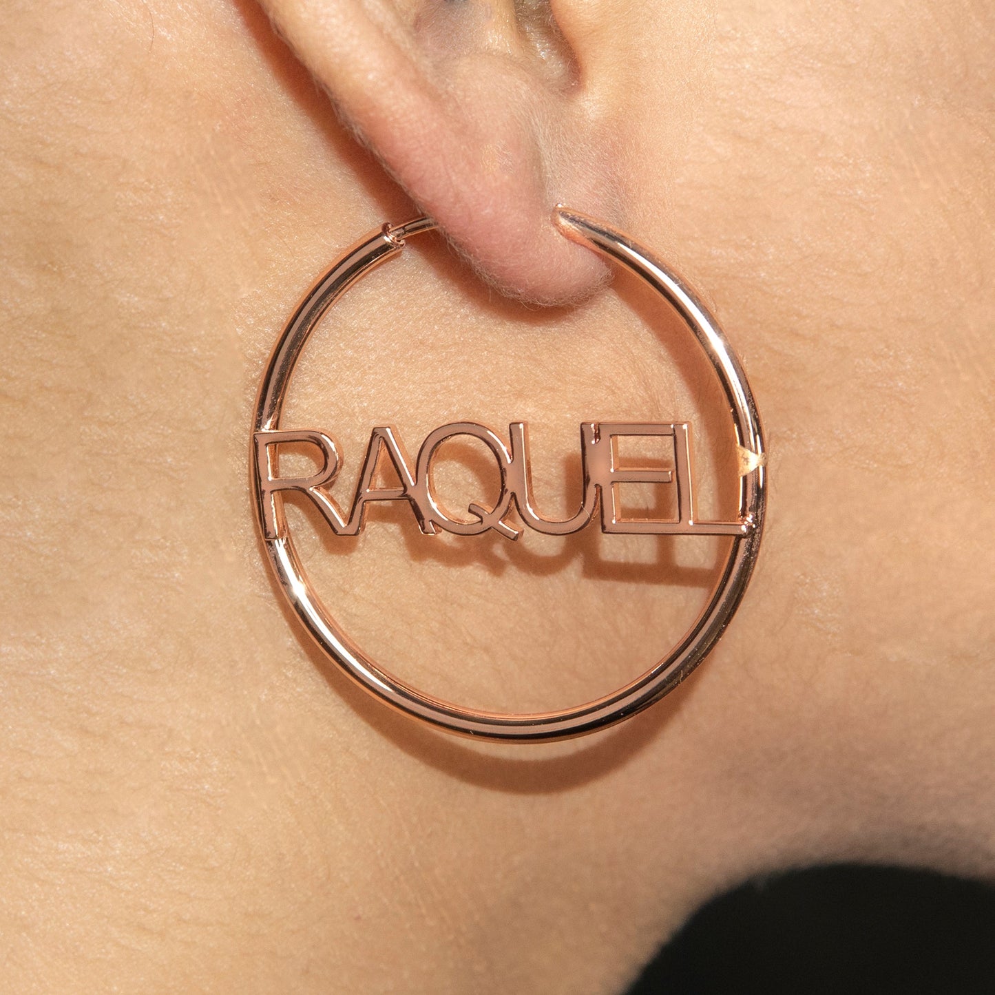 Women Jewelry - 14K Rose Gold Hoop Earrings | Style # E12