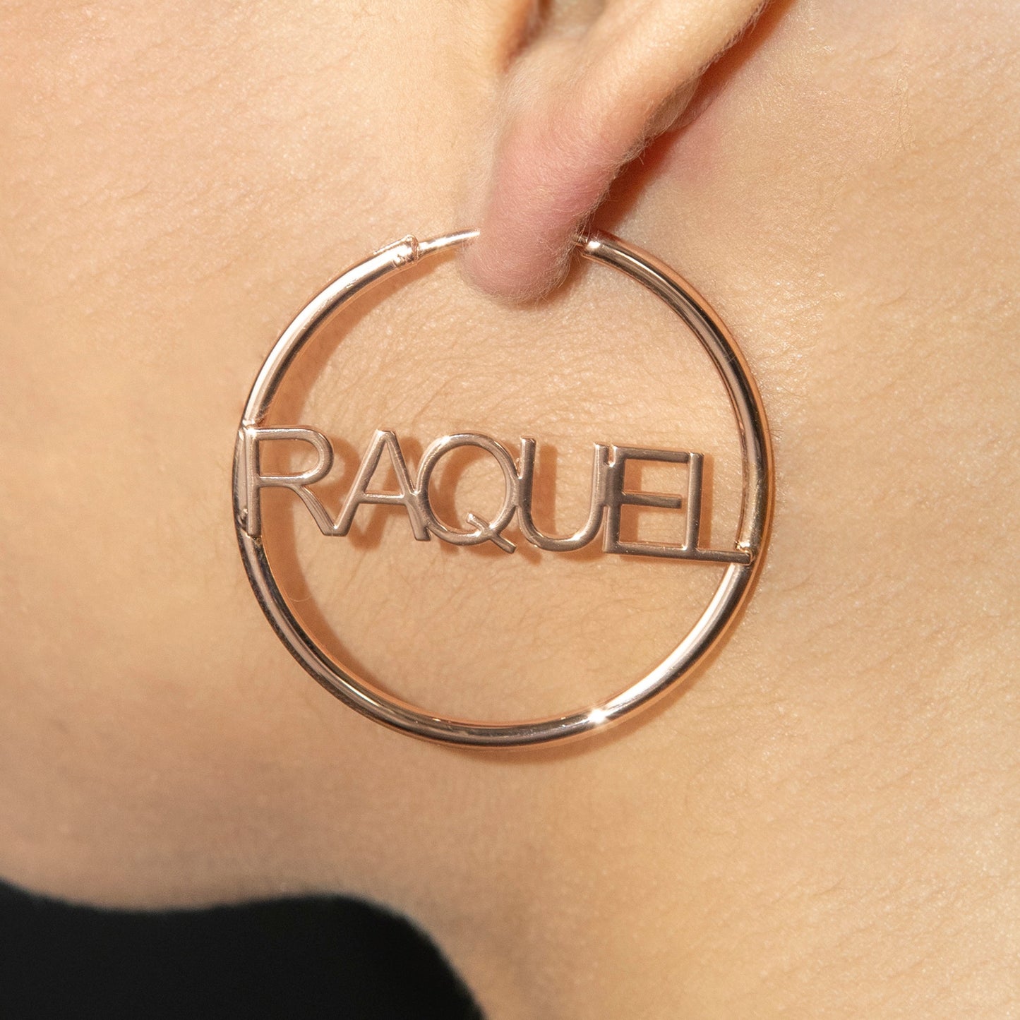 Women Jewelry - 14K Rose Gold Hoop Earrings | Style # E12