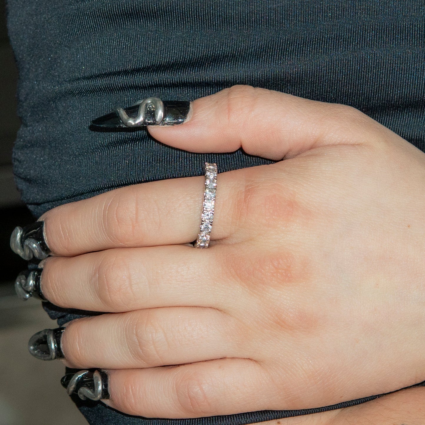 Womens Jewelry - 14K Gold Iced Out VVS Eternity Ring | 6.3 Grams