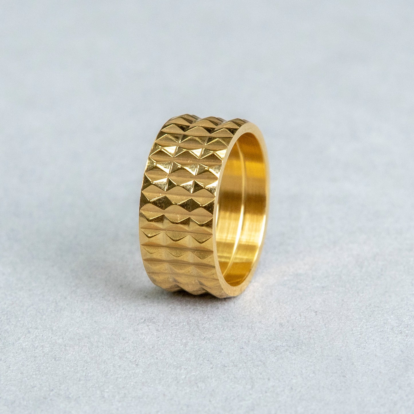 Mens Jewelry - Gold Spikey Wedding Ring | 7.3 Grams